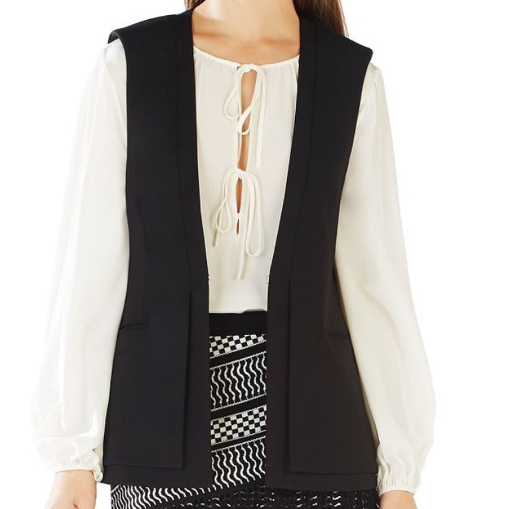 BCBG Maxazria EDDIE black tailored vest size XS